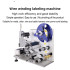 direct wire winding labeling machine wire and plug folding barcode label DC power data cables winding equipment