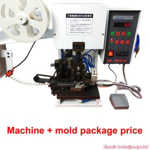 Pneumatic Semi automatic wire cutting stripping crimping machine for side feed horizontal terminal chain Package