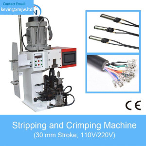 DC Head Double Wire Crimping Machine Automatic Two Cores Flat Wire Crimp Machine