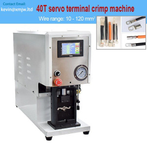 Servo 40t 50t High Voltage Cable Terminal Riveting Machine Power Cable Lugs M/B type Crimp Machine