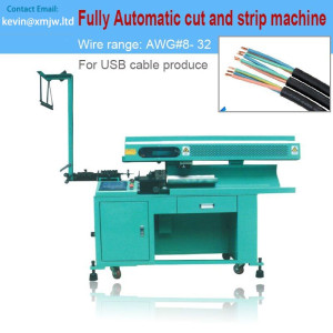 950 Automatic Sheath Braided Wire hot Cutting and Stripping Machine for Long USB Cabling cable end peeling 3-70mm