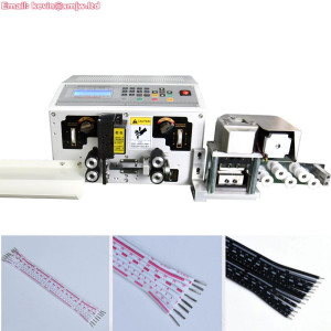 HS-BX10 Full Automatic wire cutting stripping machine for sheathed jacket cable Flat Ribbon Cables stripper