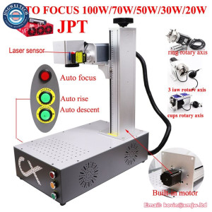 Auto Focus 100W 60W Color JPT MOPA M7 Fiber Laser Marking Machine 50W 30W 20W Stainless Steel Engraver Metal Cutting Gold Silver