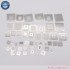 47pcs/set Universal Direct Heat Reballing Directly Stencils For Game Console PS3 CPU PS4 GPU XBOX CXD WII 47pcs/set Direct Heat