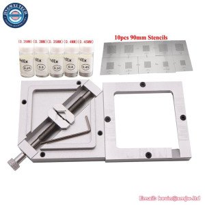 90mm Aluminium Alloy BGA Reballing Station Reball 5pcs Solder Balls10pcs 90mm Universal Stencils Template Holder Foxture Jig